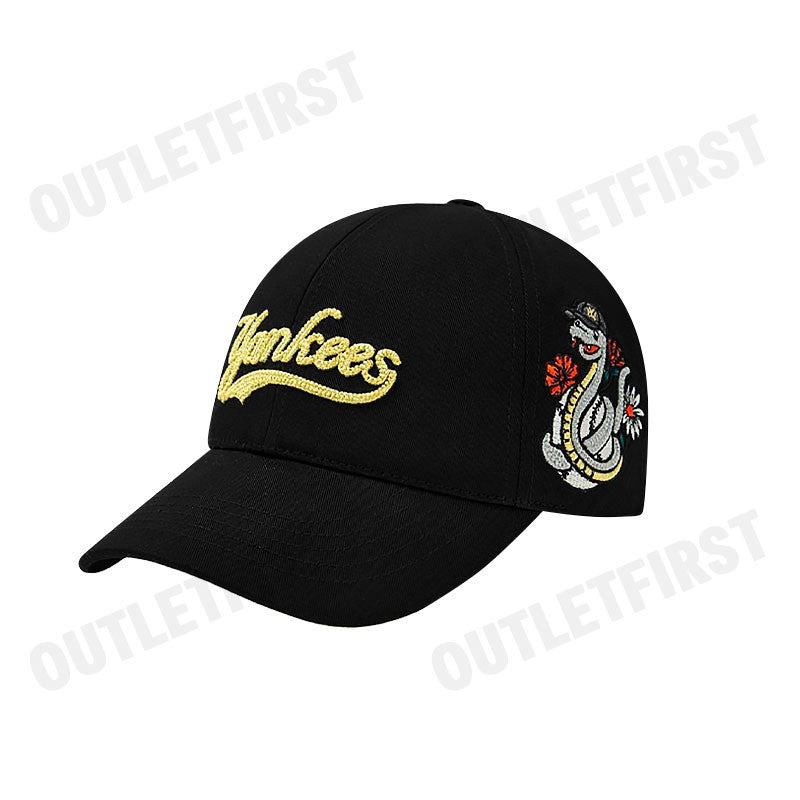 MLB รุ่น NEW YEAR SNAKE STRUCTURED BALL CAP MODEL CODE: 3ACPQ015N 50BKS หมวกแก็ป หมวกเบสบอล หมวกสีดำ