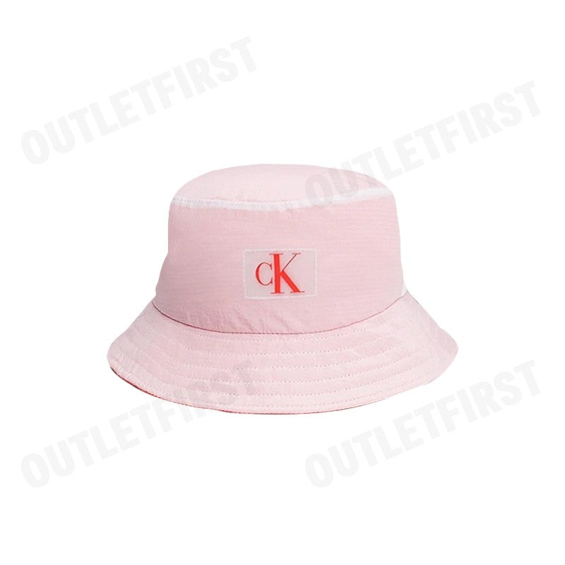 CALVIN KLEIN SWIMWEAR BUCKET HAT COLOR WHITE / RED CODE: KM00984 XM9
