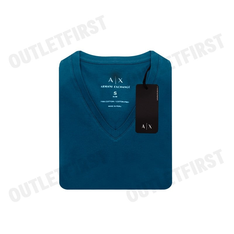 ARMANI EXCHANGE SLIM FIT T-SHIRT IN PIMA COTTON JERSEY COLOR LEGION BLUE CODE: 8NZT75 ZJA5Z 15CR