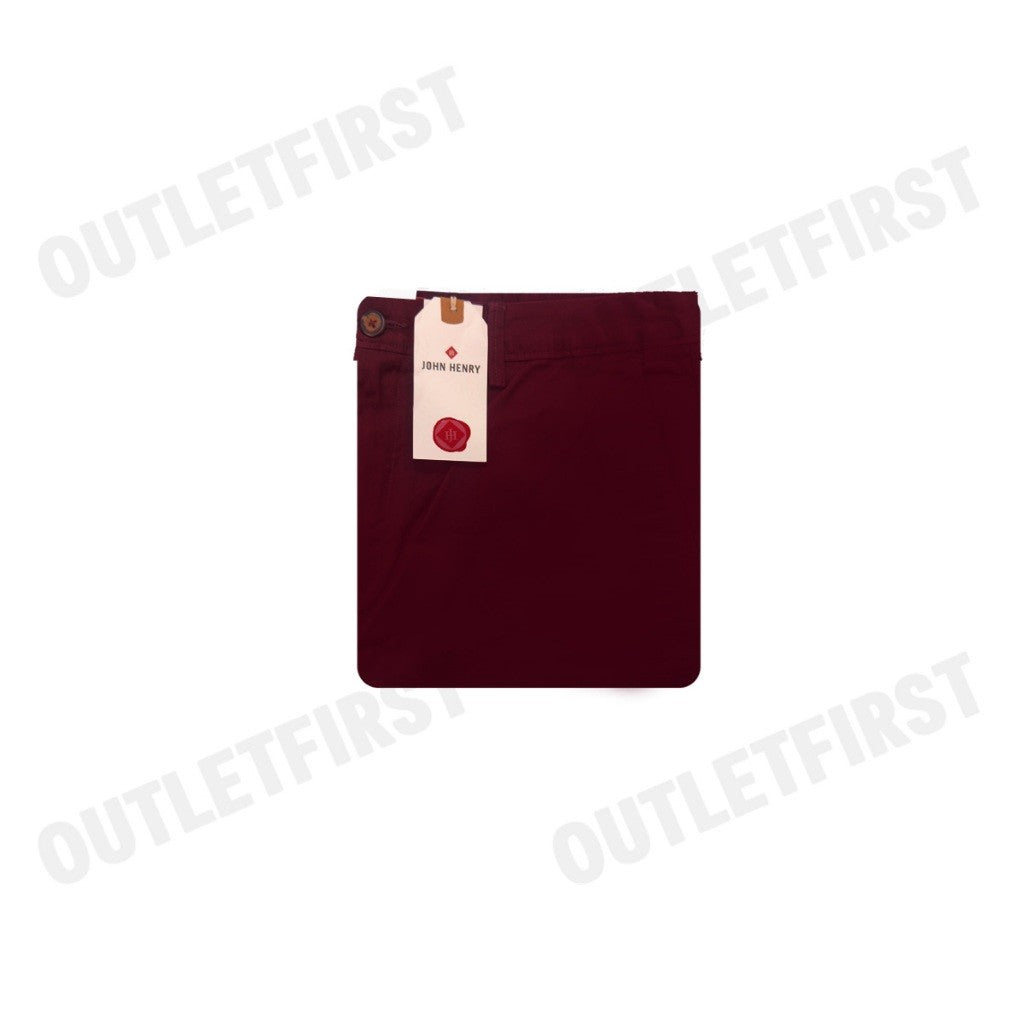 JOHN HENRY รุ่น MEN'S STRETCH CHINO PANTS (BURGUNDY) CODE: JH S424MPTRG10 กางเกงขายาว กางเกงขายาวผู้ชาย กางเกง