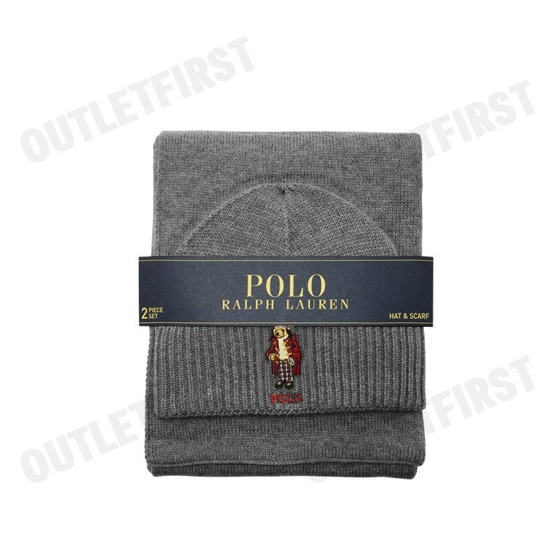 POLO RALPH LAUREN รุ่น HAT & SCARF GIFT SET CODE: 449959535001 เซ็ทหมวกผ้าพันคอ หมวกไหมพรม ผ้าพันคอ