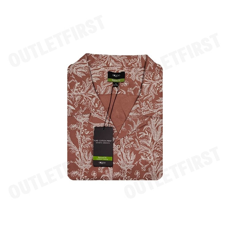 G2000 FOREST ALL OVER PRINT CASUAL SHIRT IN RELAXED FIT COLOR BROWN CODE: 41130464 34