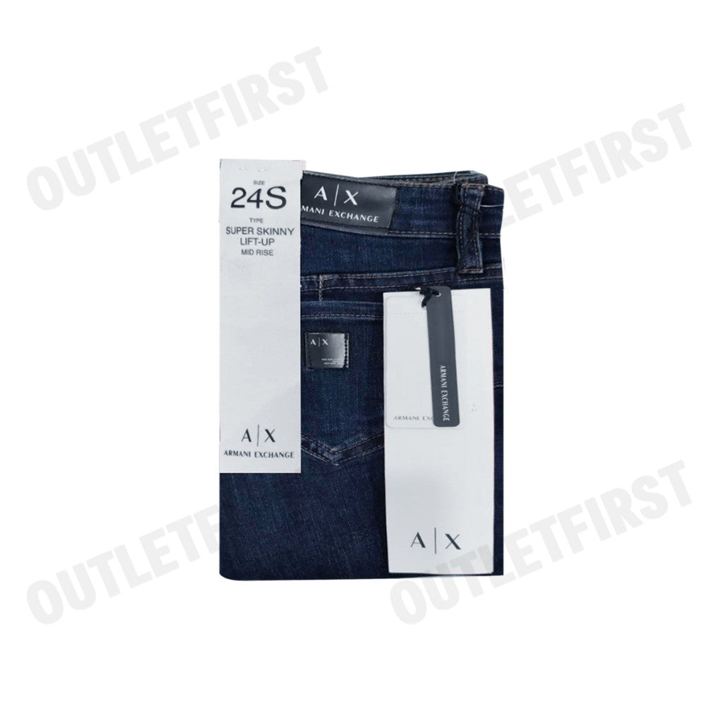 ARMANI EXCHANGE SUPER SKINNY LIFT-UP MID RISE COLOR INDIGO CODE: 6HYJ69 Y2REZ 1500