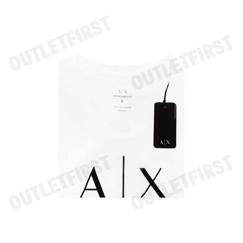 ARMANI EXCHANGE PIMA COTTON PRINT LONG SLEEVE T-SHIRT COLOR WHITE CODE: 8NYT70 YJ16Z 1000