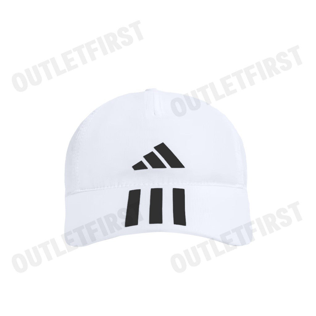 ADIDAS รุ่น 3-STRIPES AEROREADY RUNNING TRAINING BASEBALL CAP CODE: HT2043 หมวกแก็ป หมวกเบสบอล หมวกสีขาว