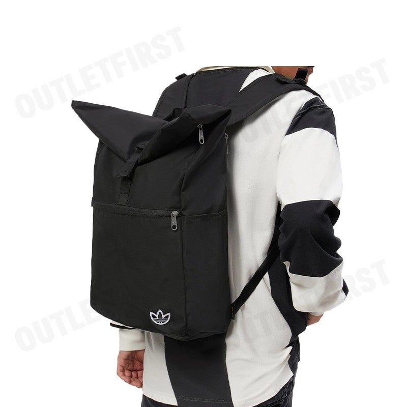 ADIDAS รุ่น PREMIUM ESSENTIALS ROLLTOP BACKPACK CODE: IJ0766 กระเป๋าเป้ กระเป๋าสะพายหลัง กระเป๋าสีดำ