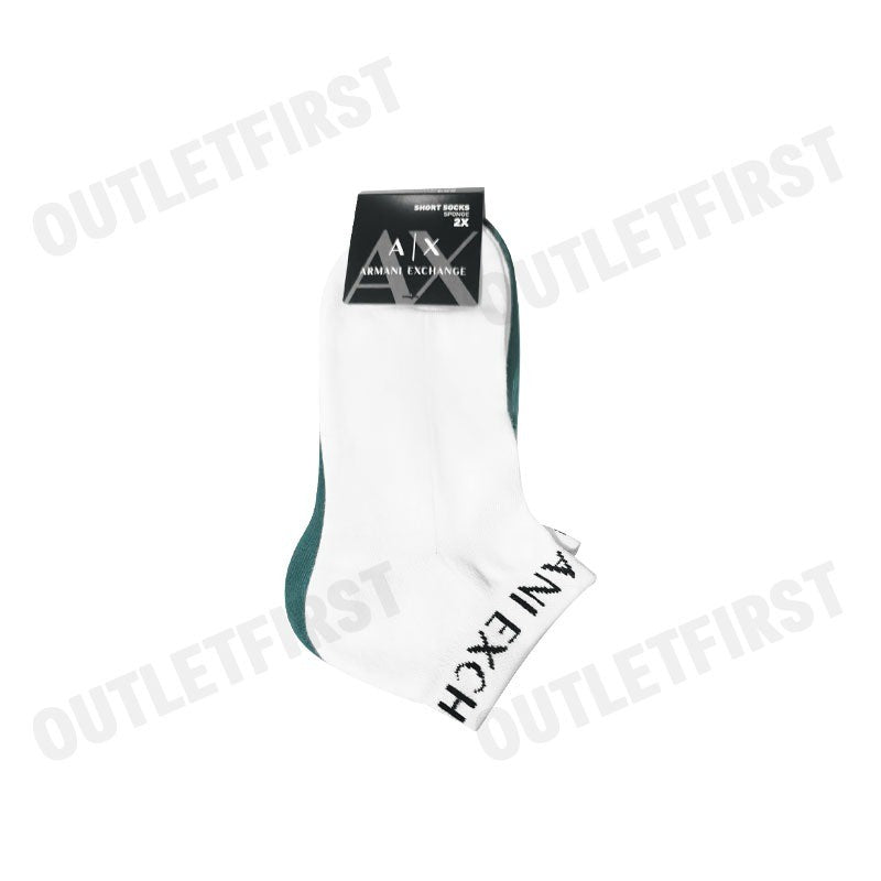 ARMANI EXCHANGE รุ่น 2 PACK SHORT SPONGE SOCKS CODE: 956013 CC406 18911 ถุงเท้าข้อสั้น ถุงเท้าผู้ชาย ถุงเท้า