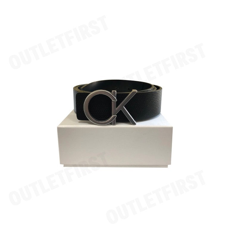 CALVIN KLEIN JEANS รุ่น MEN'S CK MONOGRAM PREMIUM LOGO REVERSIBLE BELT CODE HC0777 001 เข็มขัด เข็มขัดผู้ชาย เข็มขัดหนัง
