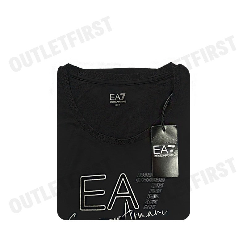EMPORIO ARMANI รุ่น EA7 LOGO PRINT T-SHIRT CODE: 6RTT06 TJQDZ 1200 เสื้อยืด เสื้อยืดแขนสั้น เสื้อยืดคอกลมผู้หญิง