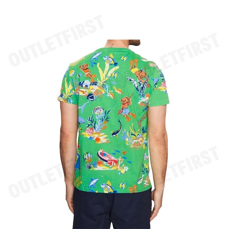 POLO RALPH LAUREN รุ่น CUSTOM SLIM FIT POLO BEAR JERSEY T-SHIRT CODE : 710900530001 เสื้อยืดคอกลม เสื้อยืด เสื้อผู้ชาย