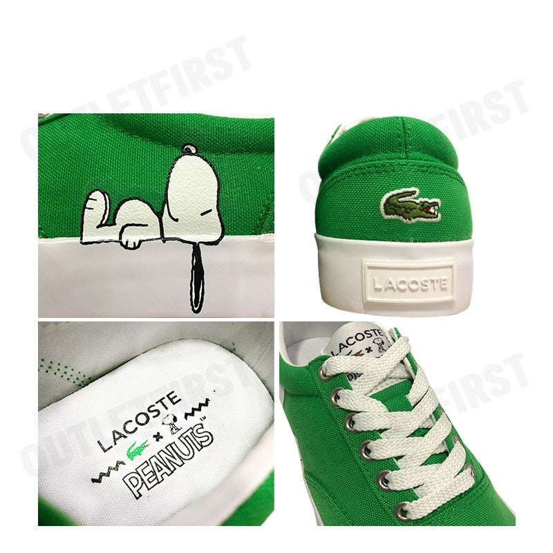 LACOSTE รุ่น WOMEN'S JUMP SERVE LACE LACOSTE X PEANUTS SNEAKERS CODE: 7-42CFA00271R7 รองเท้าผ้าใบ รองเท้าผู้หญิง