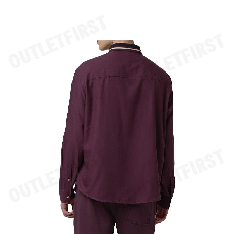 ARMANI EXCHANGE รุ่น LOOSE FIT FLANNEL SHIRT WITH SNAP BUTTONS CODE: 6RZC22 ZNXWZ 14AU เสื้อเชิ้ตแขนยาว เสื้อโปโลผู้ชาย