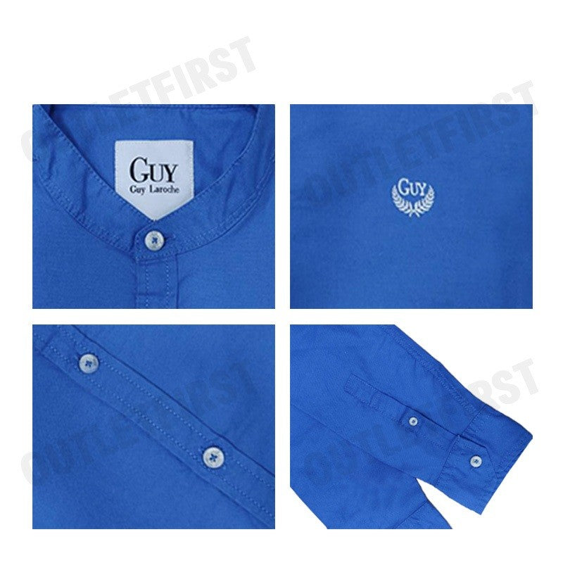 GUY LAROCHE รุ่น MEN'S LONG SLEEVE SHIRT WITH CHINESE COLLAR CODE: DAC6281S0BU เสื้อเชิ้ตแขนยาว เสื้อผู้ชาย เสื้อเชิ๊ต