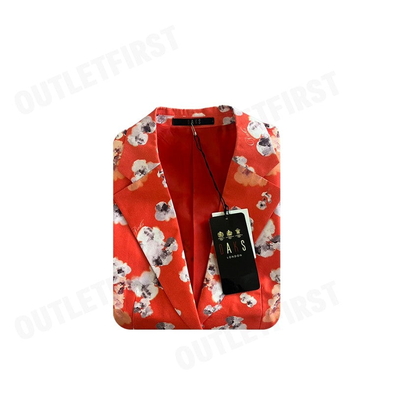 DAKS BAROGUE PRINT LONG SLEEVE SUIT COLOR ORANGE CODE: WUU603S0OR
