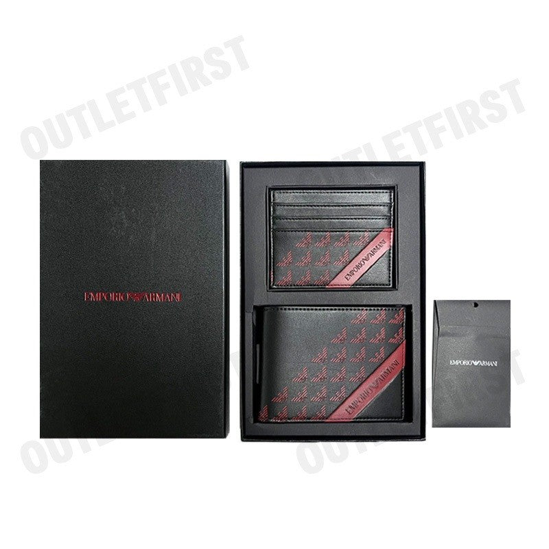 EMPORIO ARMANI รุ่น WALLET CARD HOLDER SET CODE: Y4R378 YQ12V 88058 เซ็ทกระเป๋าสตางค์ กระเป๋าใส่บัตร กระเป๋าสตางค์