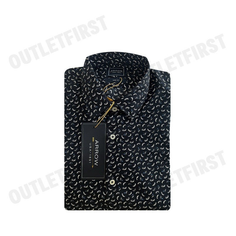 ARROW รุ่น ANTI BACTERIA SHIRT CODE: MACS508S2BSNV เสื้อเชิ้ตแขนยาว เสื้อเชิ้ตผู้ชาย เสื้อเชิ้ตลายกราฟิก