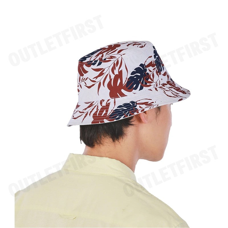 JOHN HENRY รุ่น PALM GRAPHIC BUCKET HAT (OFF WHITE) CODE: JH S424MHAAC67 หมวกบัคเก็ต หมวกมีปีก หมวกมีลาย