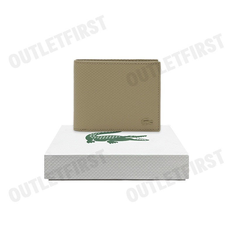 LACOSTE รุ่น MEN’S CHANTACO PIQUE LEATHER 3 CARD WALLET CODE: NH2824CE L32 กระเป๋าสตางค์ กระเป๋าสตางค์ใบสั้น กระเป๋า