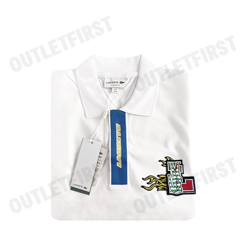 LACOSTE รุ่น MEN'S CONTRAST PLACKET AND CROCODILE BADGE POLO CODE: PH1465 10 001 เสื้อโปโล เสื้อโปโลแขนสั้น