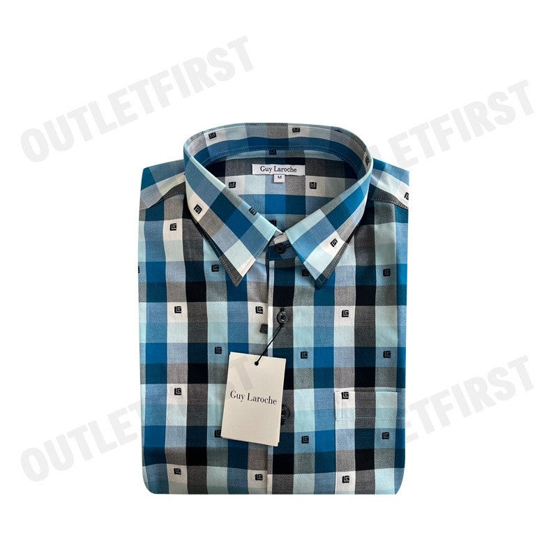 GUY LAROCHE รุ่น LOGO LONG SLEEVES SHIRT CODE: BAB1201S3BU เสื้อเชิ้ตแขนยาว เสื้อเชิ้ตผู้ชาย เสื้อเชิ้ต