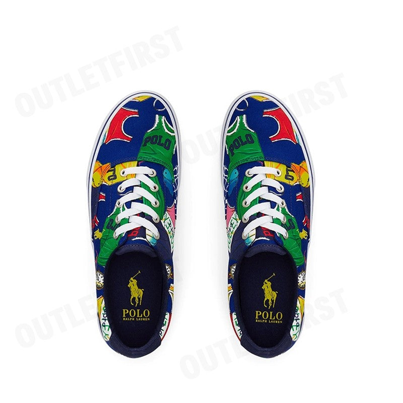 POLO RALPH LAUREN รุ่น KEATON-PONY SNEAKER ON THE TACK CODE: 816913483001 รองเท้าผ้าใบ รองเท้า รองเท้าผ้าใบแฟชั่น