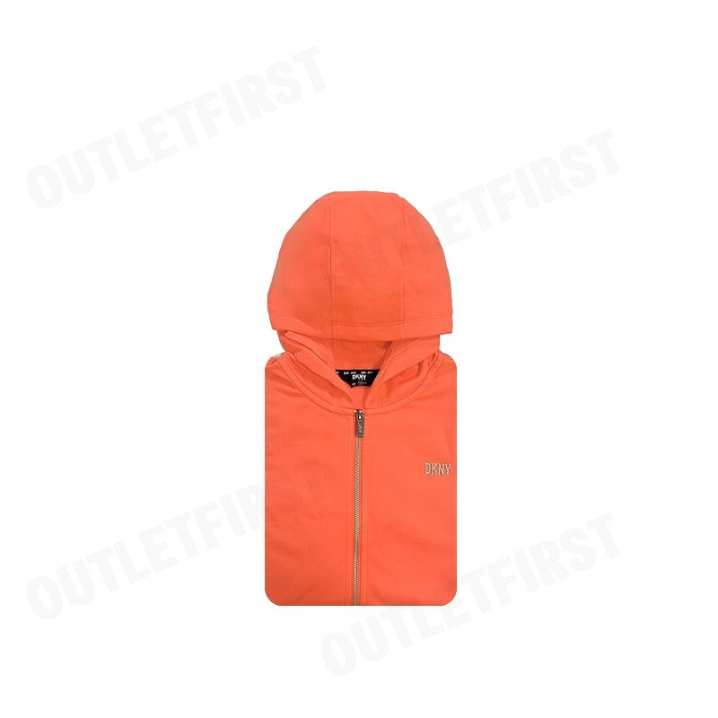 DKNY SPORT รุ่น METALLIC BUBBLE LOGO FULL ZIP HOODIE CODE: DP3J9279 HCL เสื้อแขนยาว เสื้อฮู้ด เสื้อครอปแขนยาว