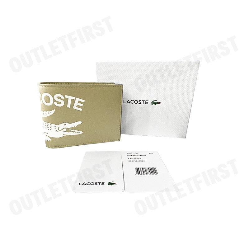 LACOSTE รุ่น MEN'S CONTRAST BRANDED BILLFOLD CODE: NH4011FW K86 กระเป๋าสตางค์ กระเป๋าใบสั้น กระเป๋า