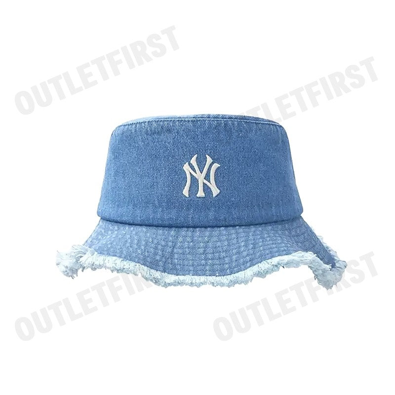 MLB รุ่น UNISEX COLOR DENIM SAFARI BUCKET HAT CODE: 3AHTD025N 50BLL หมวกบักเก็ต หมวกสีฟ้า หมวกเอ็มแอลบี