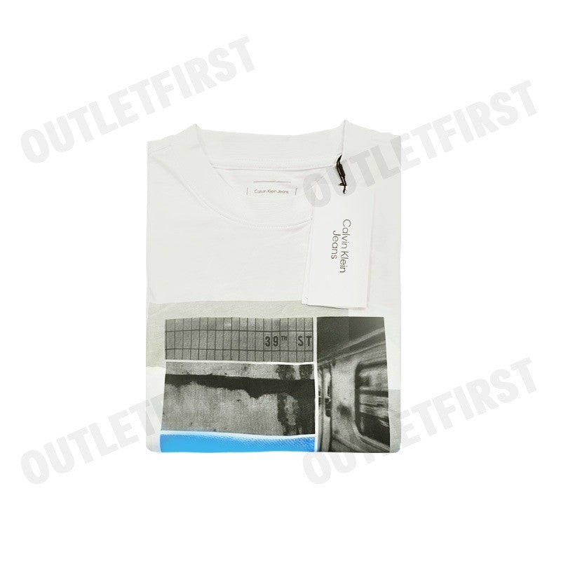 CALVIN KLEIN JEANS PHOTOGRAPHIC PRINT LOOSE T-SHIRT COLOR OFF WHITE CODE: J326861 YBI