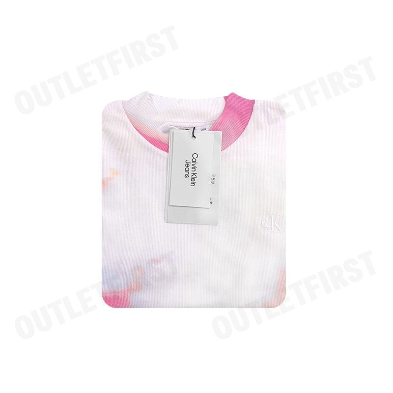 CALVIN KLEIN JEANS WOMEN'S T-SHIRTS COLOR WHITE / PINK CODE: J223169 0LA