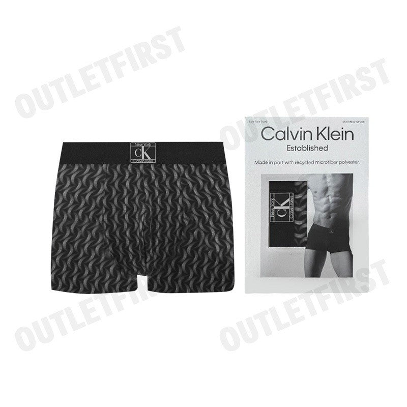 CALVIN KLEIN รุ่น ESTABLISHED LOW RISE TRUNK CODE: NB4079 PCR กางเกงชั้นในผู้ชาย กางเกงบ๊อกเซอร์ สีดำ กางเกงใน