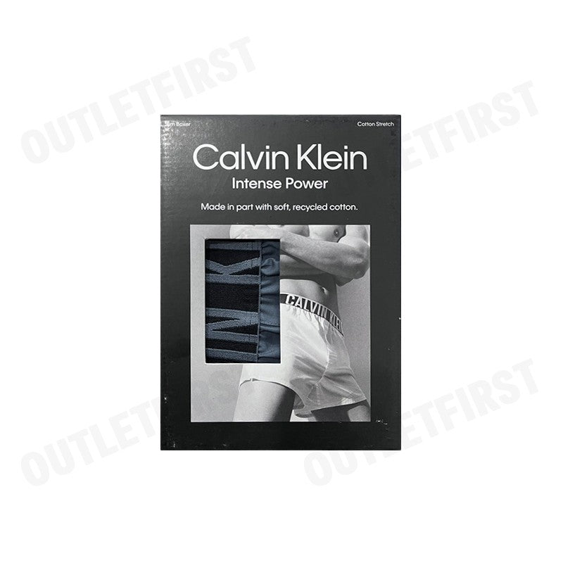 CALVIN KLEIN รุ่น SLIM BOXER COTTON STRETCH CODE: NM2573 CKP กางเกงขาสั้นผู้ชาย กางเกงใน สีคราม
