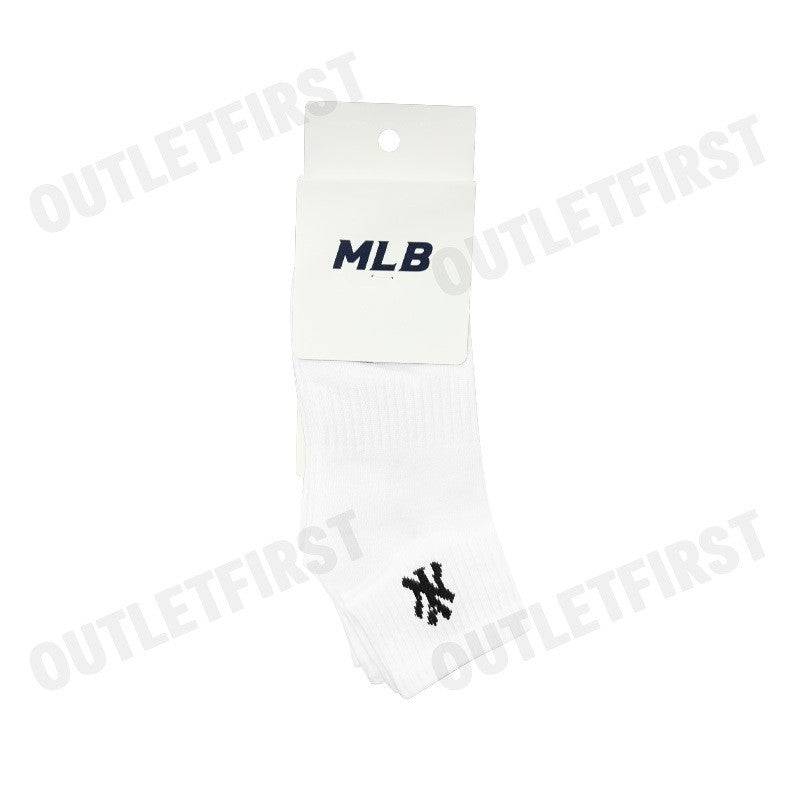 MLB รุ่น UNISEX SMALL LOGO LOW SOCKS 2 PAIRS SET CODE: 3ASOS044N 00WHS ถุงเท้า ถุงเท้าสีขาว ถุงเท้าข้อสั้น