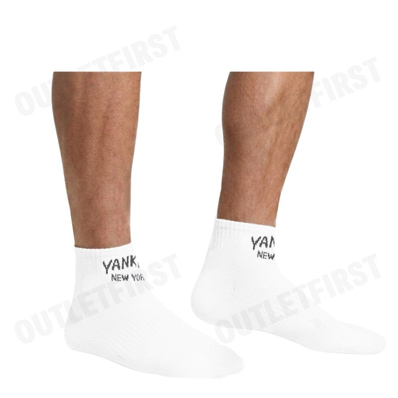 MLB รุ่น UNISEX SPORTIVE VARSITY LOW SOCKS 3 PAIRS SET CODE: 3ASOSV15N 00WHS ถุงเท้า ถุงเท้าสีขาว ถุงเท้าข้อสั้น