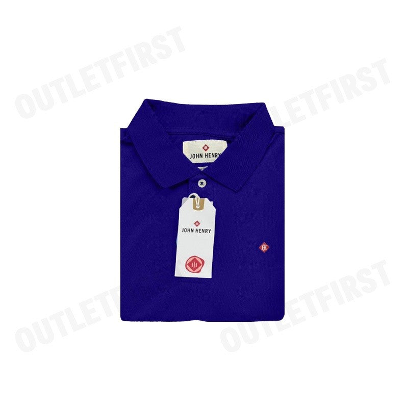 JOHN HENRY รุ่น MEN'S SLIM FIT POLO SHIRT (ROYAL BLUE) CODE: JH F324MPLSM61 เสื้อโปโล เสื้อโปโลผู้ชาย เสื้อโปโลแขนสั้น
