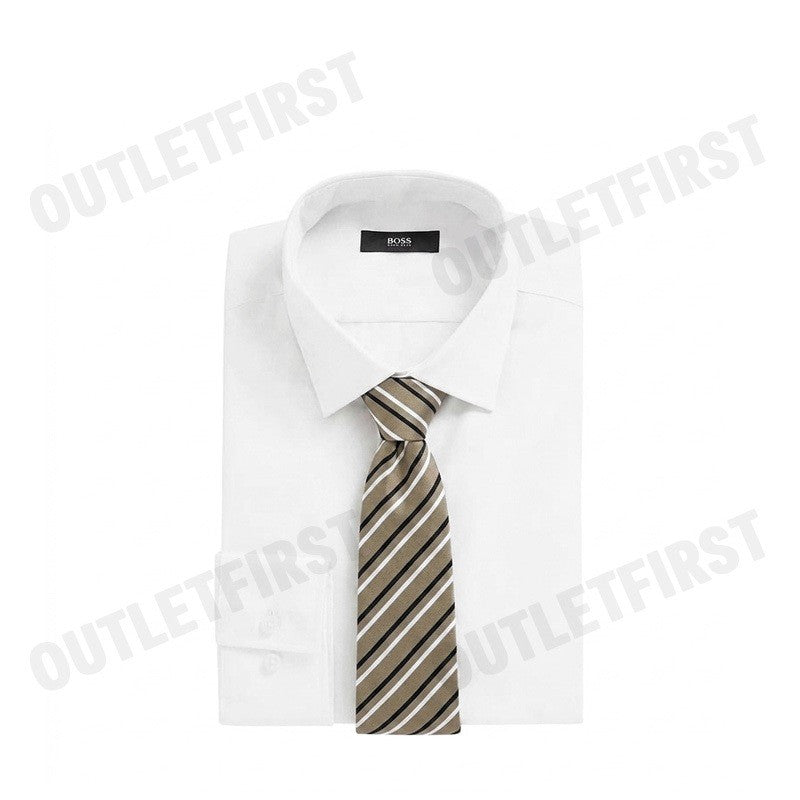 HUGO BOSS รุ่น STRIPED NECK TIE CODE: 50499453 260 เนคไท เนคไทผู้ชาย เนคไททำงาน