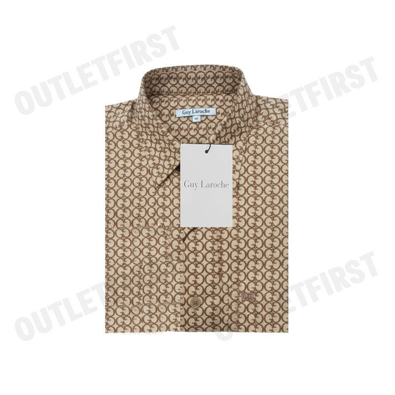 GUY LAROCHE MAN'S LONG SLEEVES SHIRT COLOR BROWN CODE: BAB5224P4BR