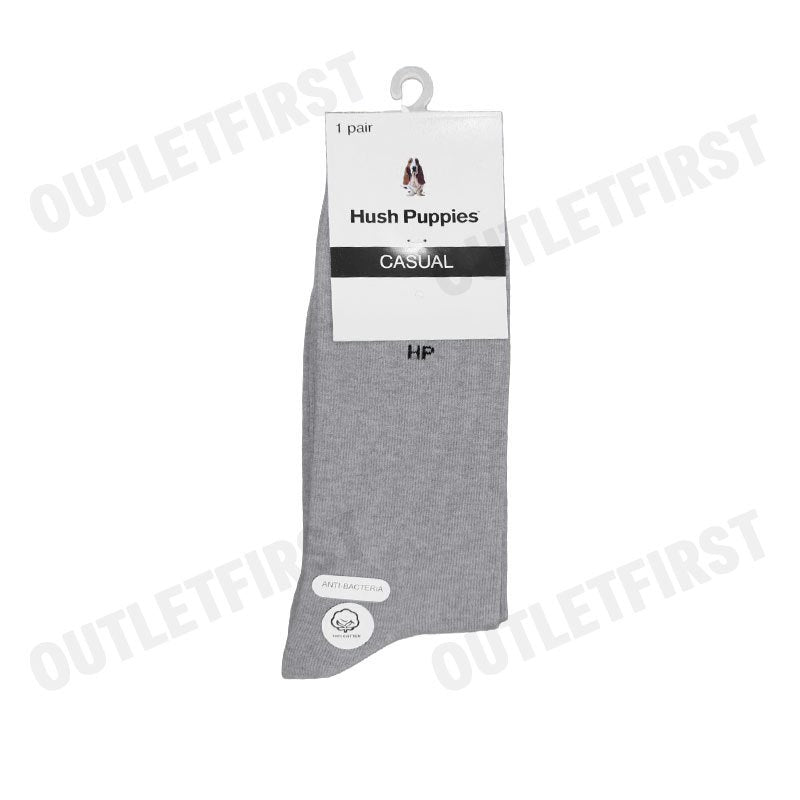 HUSH PUPPIES รุ่น MEN'S INNERWEAR SOCKS 1 PAIRS CODE: HU HXC001 (GREY) ถุงเท้า ถุงเท้าข้อยาว ถุงเท้าสีเทา