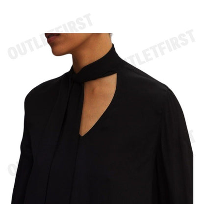 ARMANI EXCHANGE WOMEN'S CREPE DE CHINE SHIRT WITH BOW CODE: 6DYH04 YN6UZ 1200