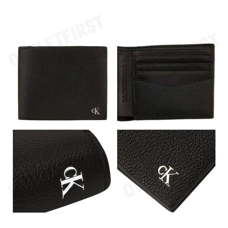 CALVIN KLEIN JEANS MEN'S FASHION BUSINESS LEATHER FOLDING SHORT WALLET CODE:HP1517 001