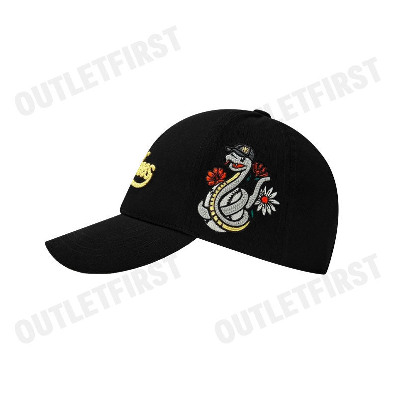 MLB รุ่น NEW YEAR SNAKE STRUCTURED BALL CAP MODEL CODE: 3ACPQ015N 50BKS หมวกแก็ป หมวกเบสบอล หมวกสีดำ