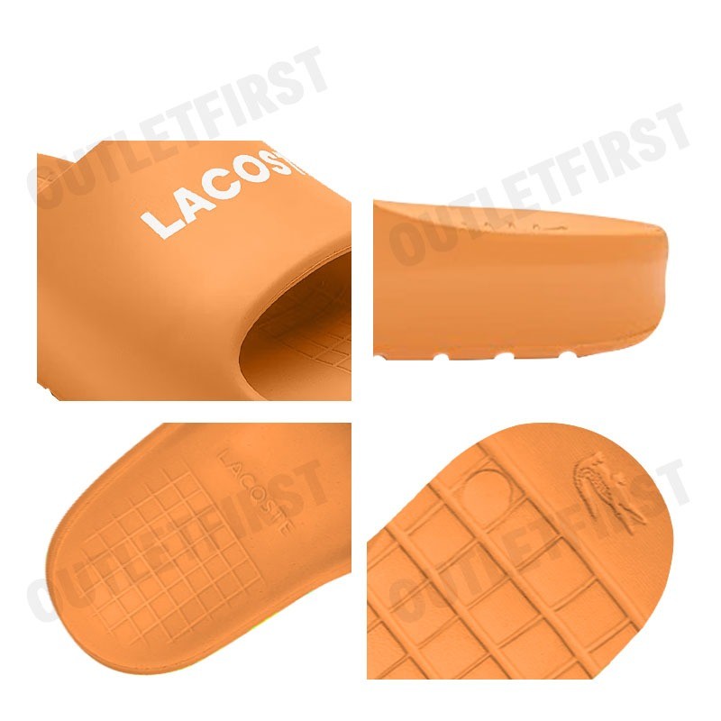 LACOSTE รุ่น MEN'S SERVE SLIDE 2.0 SLIDES CODE: 7-47CMA00157A1 รองเท้าแตะ รองเท้าผู้ชาย สลิปออน