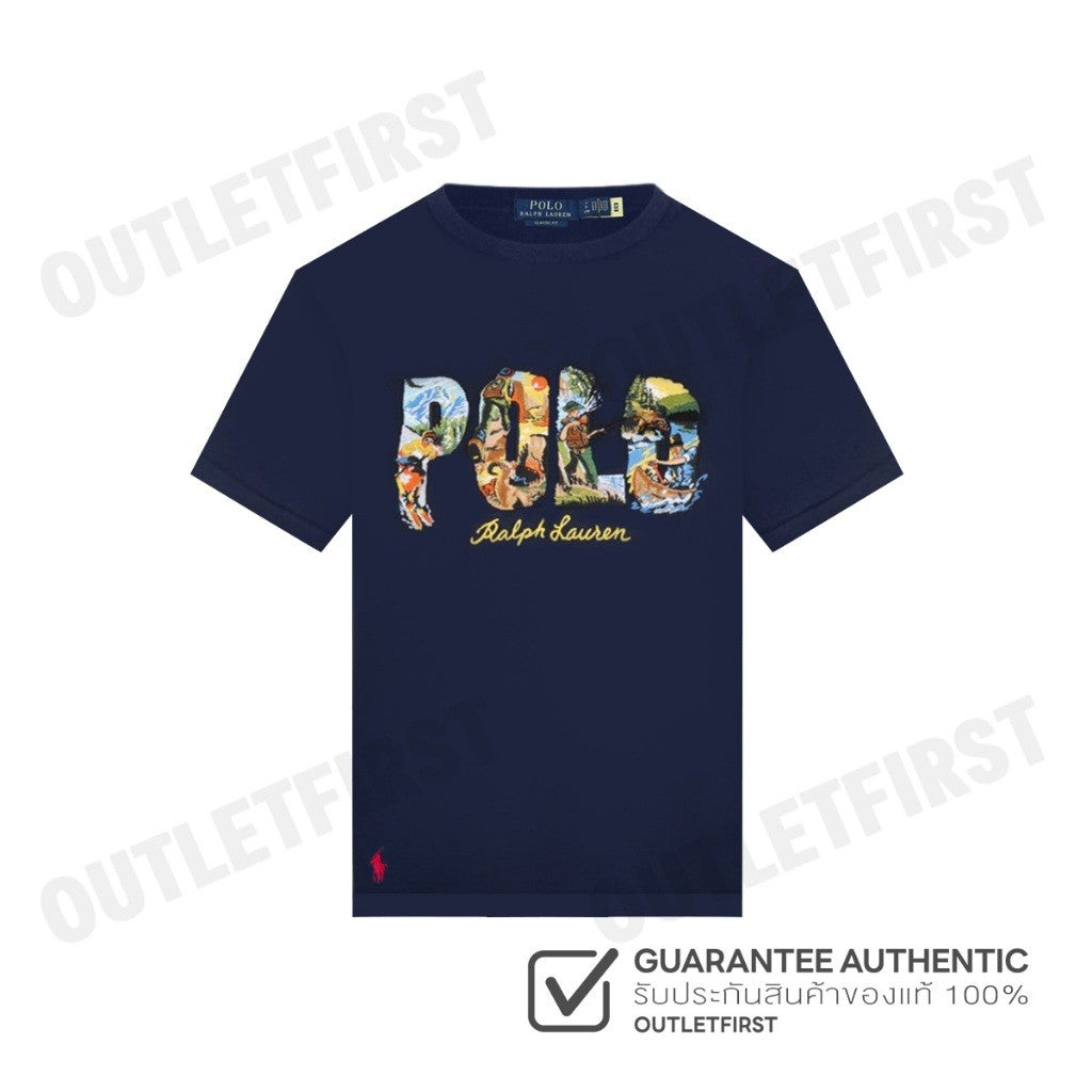 POLO RALPH LAUREN รุ่น S STEECLSML SHORT SLEEVE T-SHIRT 16/1 JERSEY CODE: 710934738001 เสื้อยืด เสื้อคอกลม เสื้อแขนสั้น