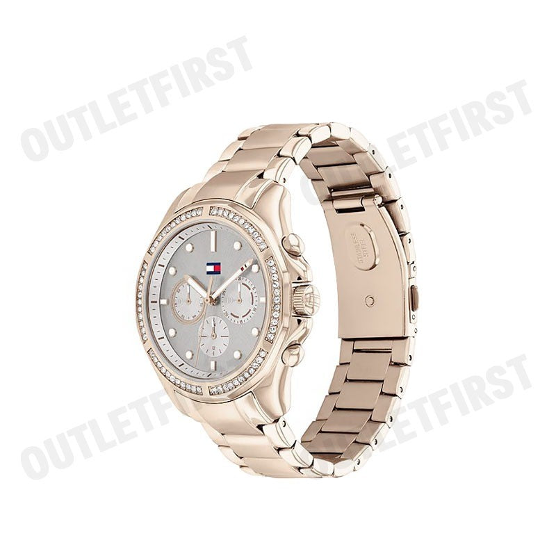 TOMMY HILFIGER รุ่น MULTIFUNCTION DIAL STAINLESS STEEL STRAP WATCH CODE: TH1782572 นาฬิกาข้อมือ ผู้หญิง นาฬิกาโรสโกลด์