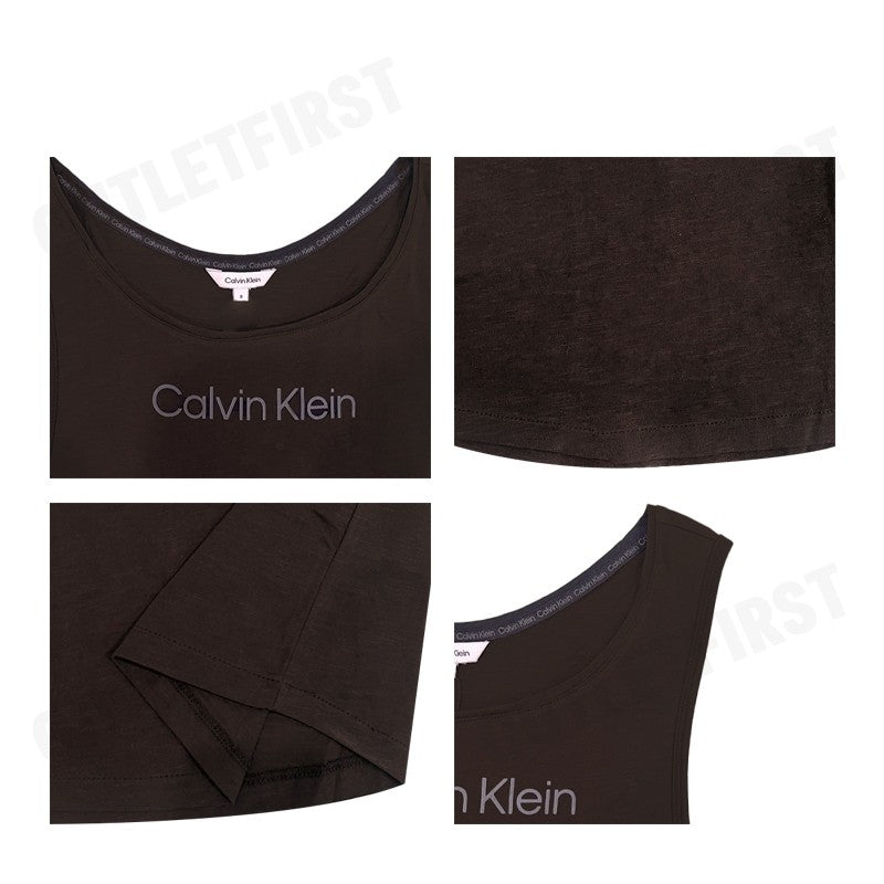 CALVIN KLEIN SWIMWEAR รุ่น CREW NECK TANK CODE: KM01009 BEH เสื้อกล้ามแขนกุด เสื้อกล้ามผู้ชาย เสื้อกล้ามสีดำ