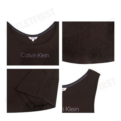 CALVIN KLEIN SWIMWEAR รุ่น CREW NECK TANK CODE: KM01009 BEH เสื้อกล้ามแขนกุด เสื้อกล้ามผู้ชาย เสื้อกล้ามสีดำ