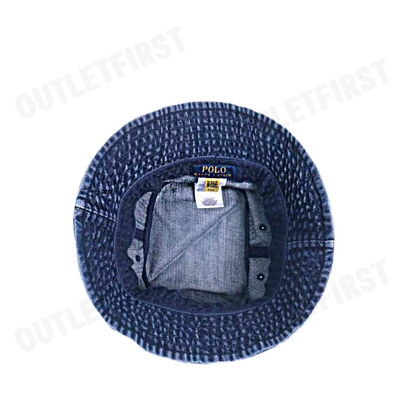 POLO RALPH LAUREN รุ่น POLO BEAR DENIM BUCKET HAT CODE: 710935295001 หมวกบักเก็ต หมวกยีนส์ หมวก
