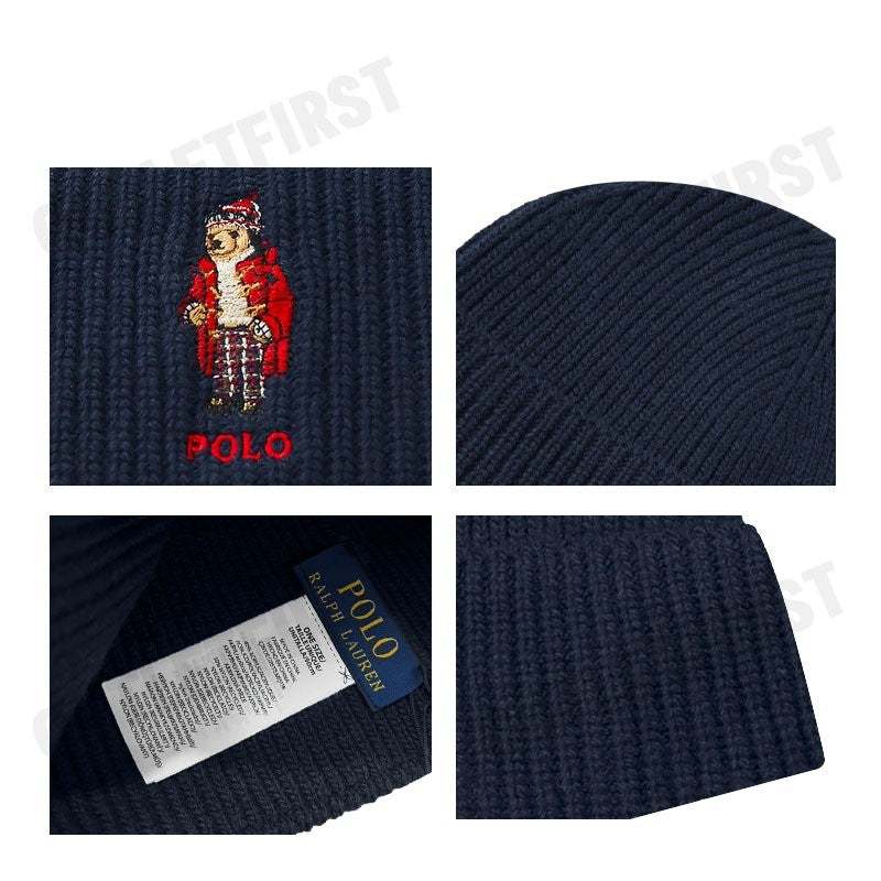 POLO RALPH LAUREN รุ่น POLO BEAR RIB-KNIT BEANIE CODE: 449959381002 หมวกบีนนี่ หมวกไหมพรม หมวกหมี