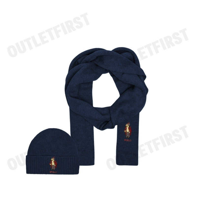 POLO RALPH LAUREN รุ่น HAT & SCARF GIFT SET CODE: 449959535002 เซ็ทหมวกผ้าพันคอ หมวกไหมพรม ผ้าพันคอ