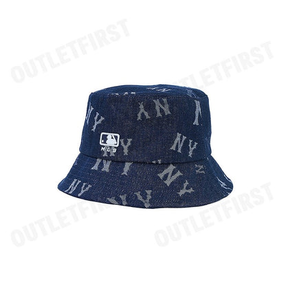 MLB รุ่น DENIM COOPERS MEGA LOGO NEW YORK YANKEES CODE: 3AHTDP24N 50INS หมวกบักเก็ต หมวกเฟร๊ปเป้ หมวกเอ็มแอลบี